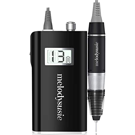Photo 1 of MelodySusie Professional Rechargeable 30000 rpm Nail Drill Portable Electric E File Scamander Acrylic Gel Grinder Tools with 6 Bits and Sanding Bands for Manicure Pedicure Shape Carve Polish Black