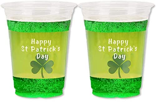 Photo 1 of 12 oz Disposable Clear Plastic Cups  30 Count Cold Pary Drinking Cups Beer Cup Fruit Cup Shamrock Cups