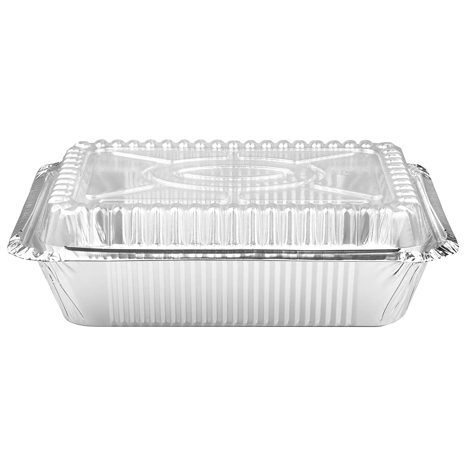 Photo 1 of 30Pack Heavy Duty Disposable Aluminum Oblong Foil Pans 45 x 7 inch 2 Packs Lids Missing