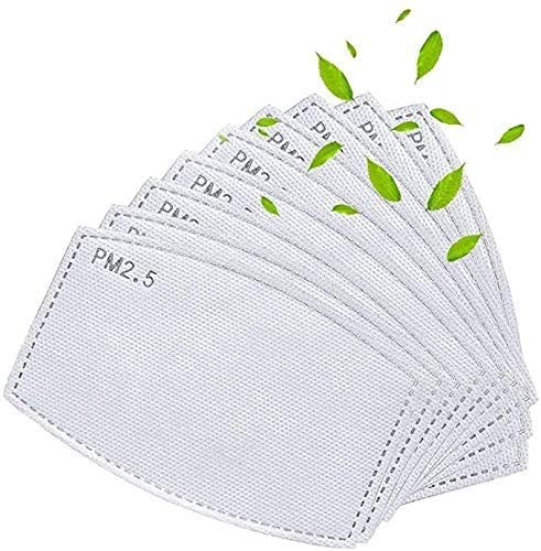 Photo 1 of 100Pcs Adult PM 25 Activated Carbon Filter Insert 5 Layers Replaceable Anti Haze Filter Paper 100 Pack
