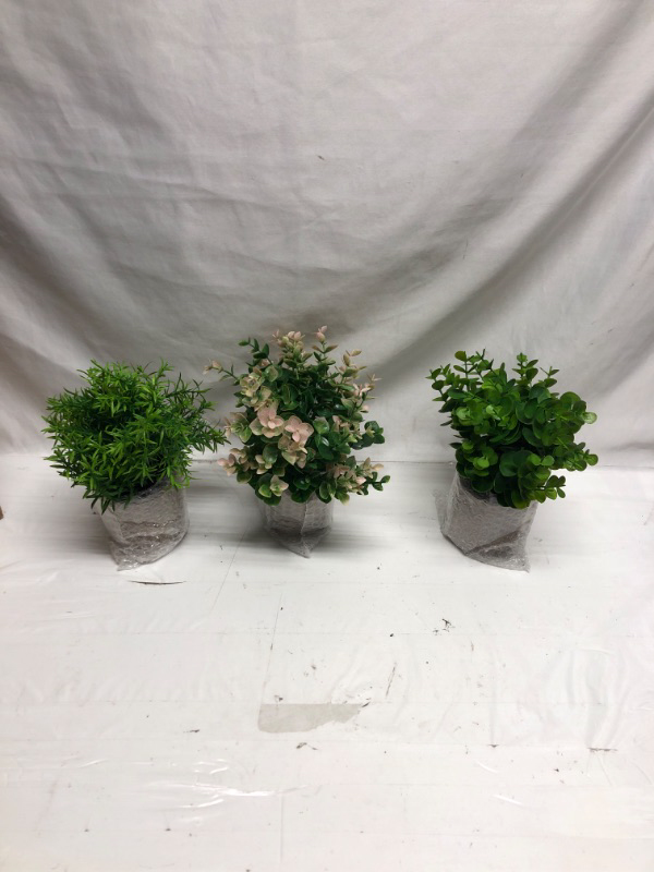 Photo 1 of 3 PACK ARTIFICIAL PLANTS IN POTS