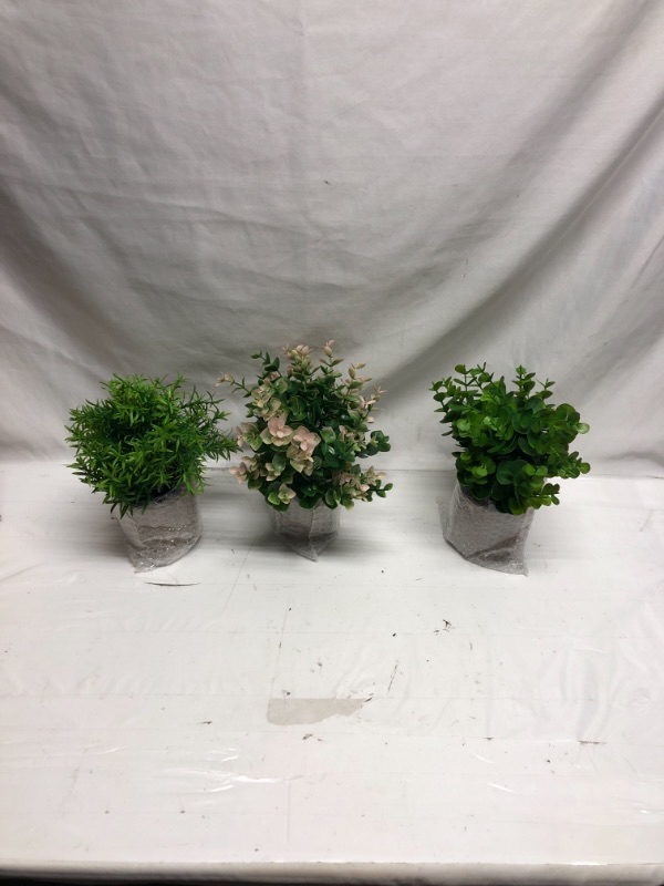 Photo 1 of 3 PACK ARTIFICIAL PLANTS IN POTS