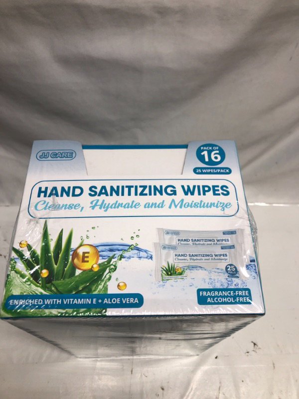 Photo 1 of 16 PACK HAND SANITIZER WIPES 25 WIPES PER PACK