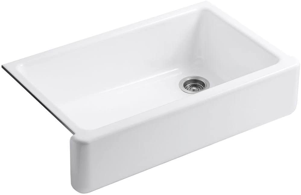 Photo 1 of KOHLER Whitehaven Farmhouse Sink SelfTrimming Tall Apron Front K64890 White