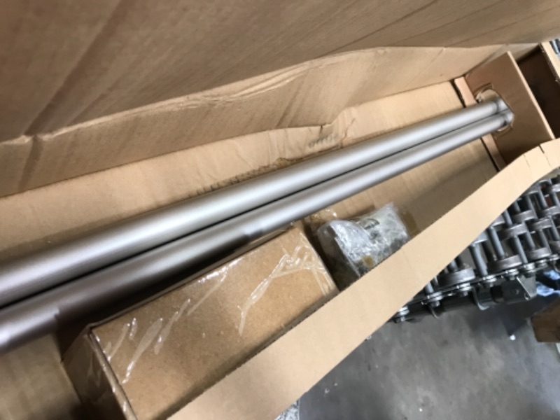 Photo 1 of AmazonBasics 1Inch Wall Curtain Rod with Urn Finials 72 to 144 inch Nickel