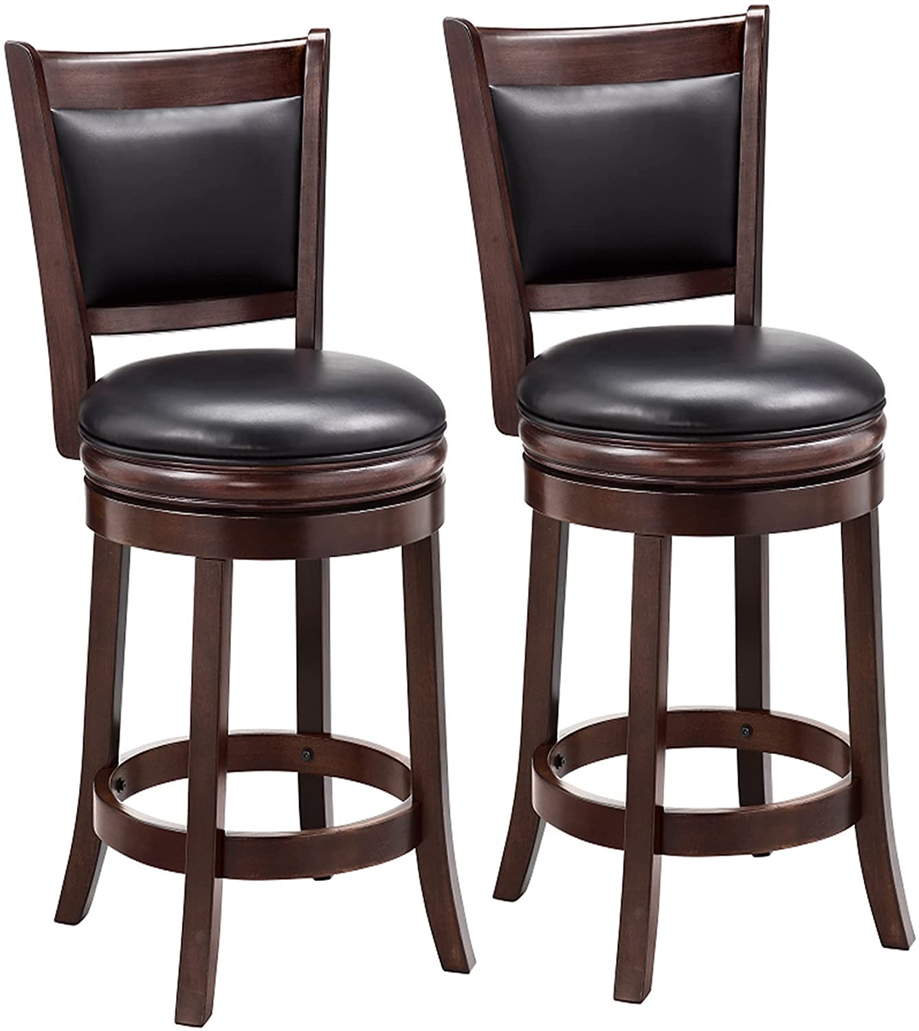 Photo 1 of Ball  Cast Swivel Counter Height Barstool 24 Inch Seat Height Cappuccino Set of 2