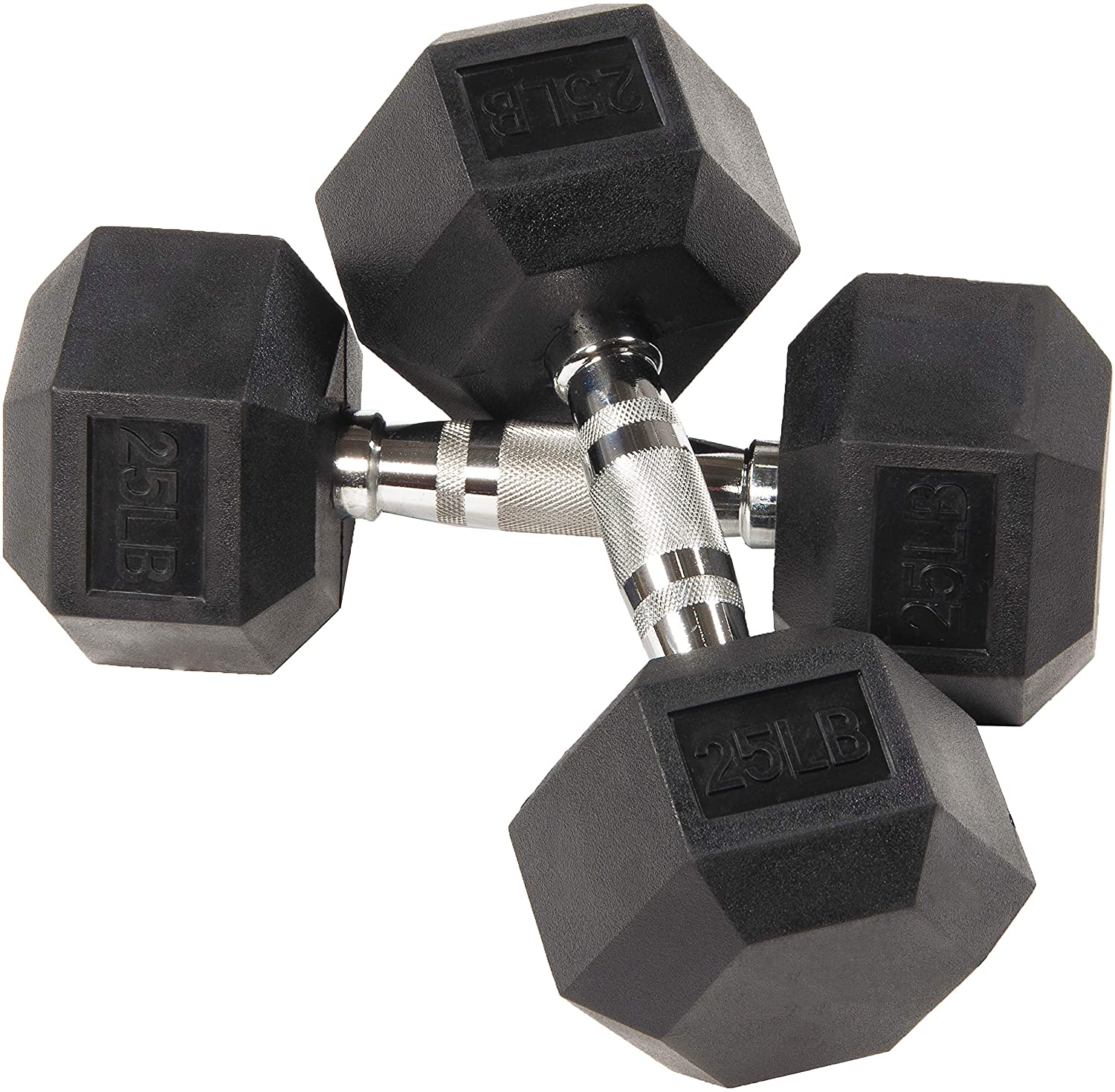 Photo 1 of Balancefrom Rubber Encased Hex Dumbbell in Pairs 25lbs