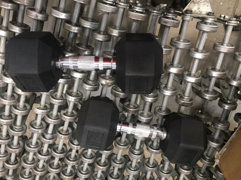 Photo 2 of Balancefrom Rubber Encased Hex Dumbbell in Pairs 25lbs