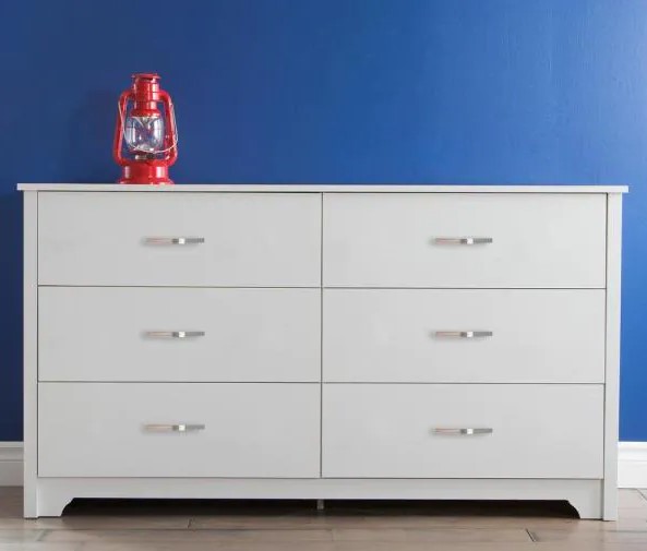 Photo 1 of Fusion 6Drawer Pure White Dresser