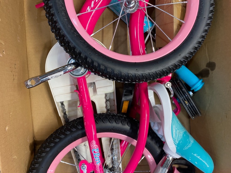 Photo 4 of Schwinn Elm Girls Bike for Toddlers and Kids 14 inch wheels for Ages 2 Years and Up Pink Purple or Teal Balance or Training Wheels Adjustable Seat