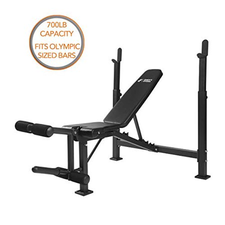 Photo 1 of Day 1 Fitness Olympic Weight Bench with Leg Developer Attachment by D1F for Strength Training and Powerlifting Reclining Worko