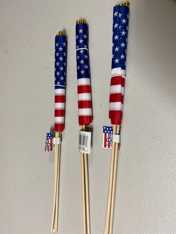 Photo 1 of 9 American flags on a stick 7x12