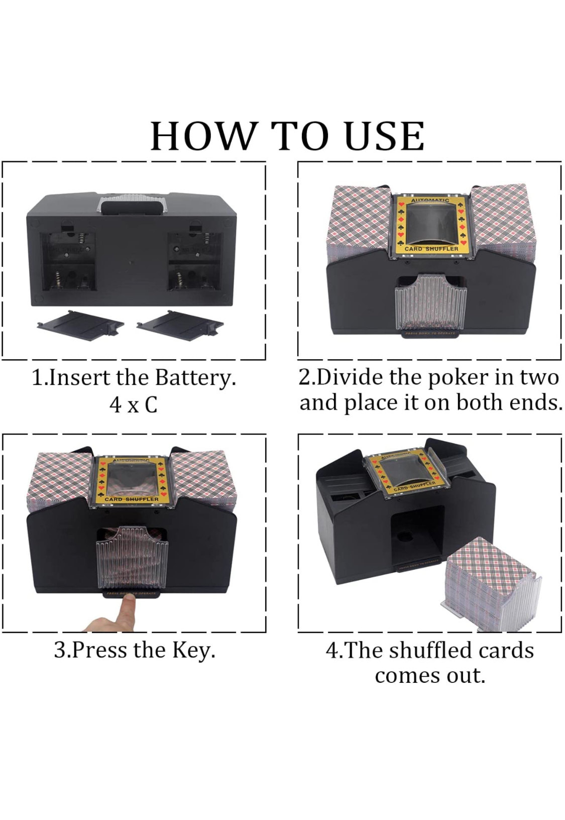 Photo 4 of Bemecato Card Shuffler 124 Deck Automatic Electric Casino Shuffler Machine for Playing Card UNO
