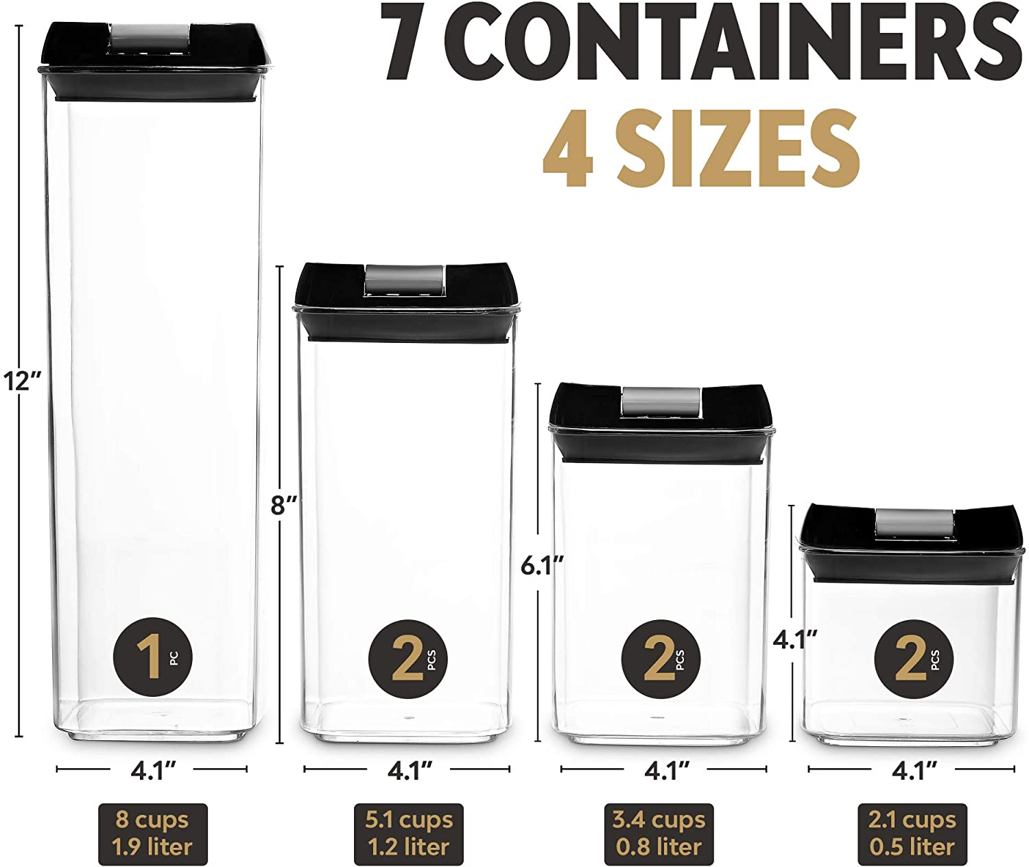 Photo 1 of 7 Pack Airtight Food Storage Container Set