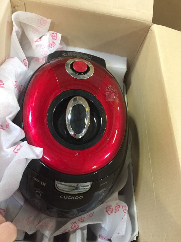 Photo 1 of Cuckoo CRPHZ0683FR 6 Cup Induction Heating Pressure Rice Cooker 16 Menu Options Stainless Steel Inner Pot Made in Korea BlackRed