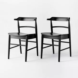 Photo 1 of 2pk Kaysville Curved Back Wood Dining Chair  Threshold designed with Studio McGee