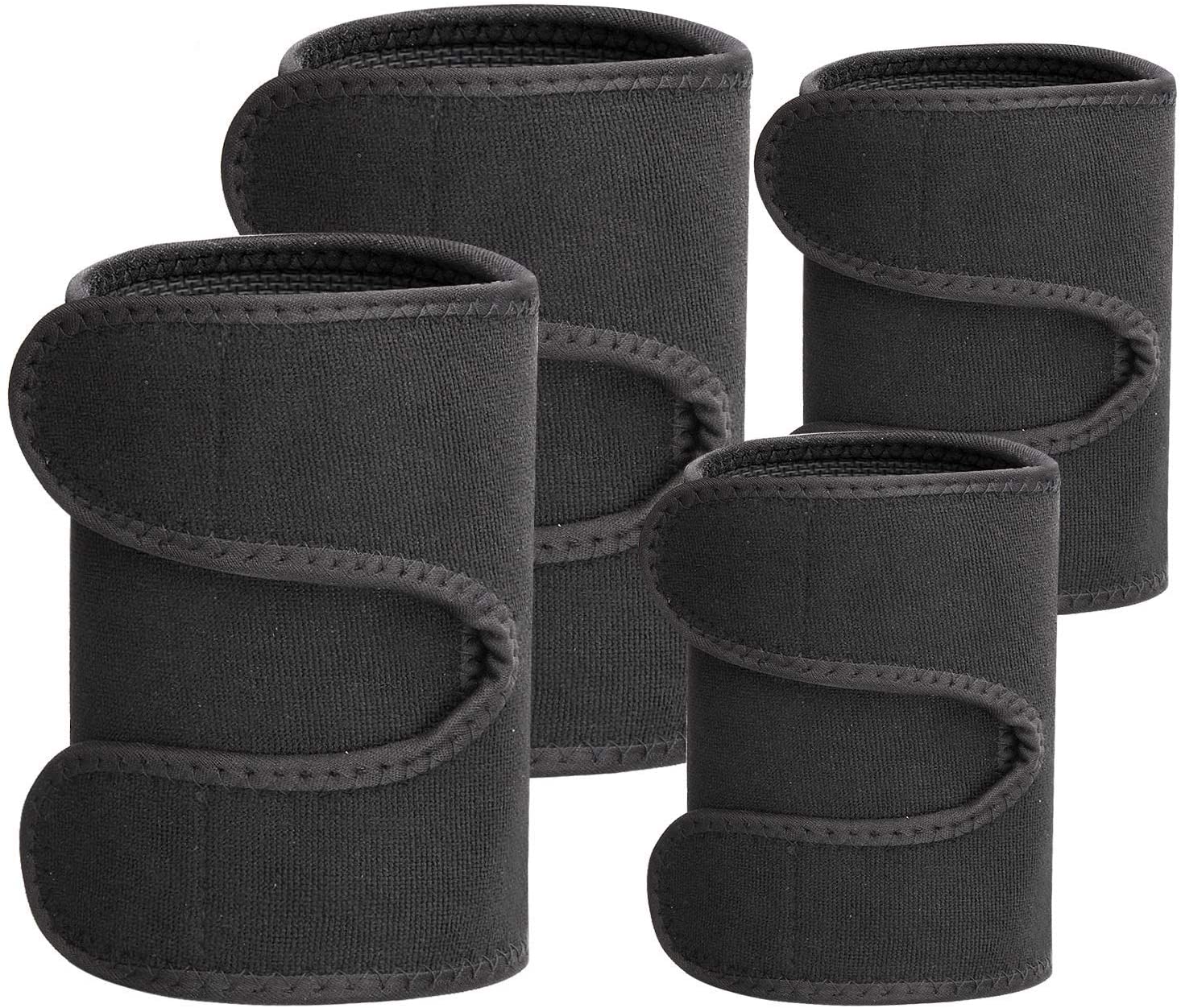 Photo 1 of 2 packs TOBWOLF 4 Pack Arm Thigh Trimmer for Men  Women Neoprene Compress Belt Body Wraps for Slimmer Weight Loss Fat Burn Arm Leg Shaper Sleeves Sauna Sweat Wraps Trainer for Workouts
