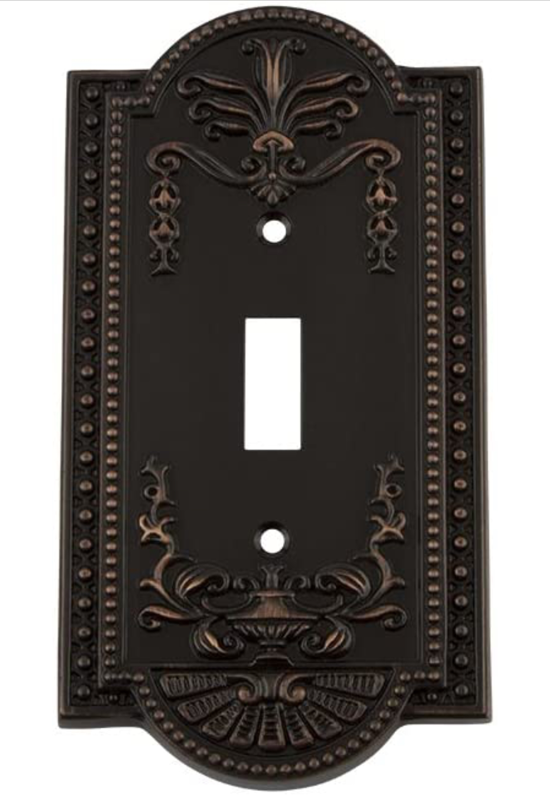 Photo 1 of Nostalgic Warehouse 719638 Meadows Switch Plate with Single Toggle Timeless Bronze