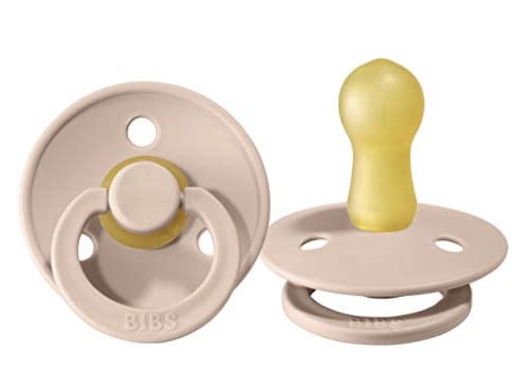 Photo 1 of BIBS Baby Pacifier  BPAFree Natural Rubber  Made in Denmark  Blush 2Pack 06 Months