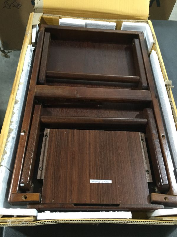Photo 2 of Winsome Alden FlipTop Folding Lap Desk with Drawer Walnut