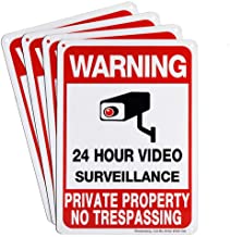 Photo 1 of 4Pack Private Property No Trespassing Sign Video Surveillance Signs Outdoor UV Printed 040 Mil Rust Free Aluminum 10 x 7 in Security Camera Sign for Home Business Driveway Alert CCTV