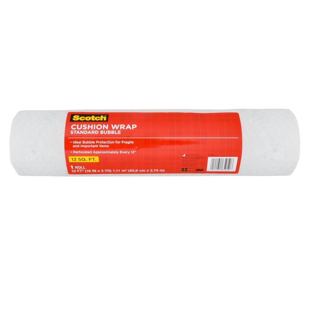 Photo 1 of 5 Rolls  Scotch Cushion Wrap Bubble Wrap 7922 16 in x 9 ft Each Package   Each Package 12 sq ft  60 sq ft total this item