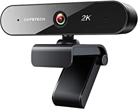 Photo 1 of Webcam with Microphone for Desktop DEPSTECH 2K QHD USB Web Cam with Auto Light Correction Desktop Computer Camera Streaming Camera for Video Conferencing Teaching Streaming and Gaming