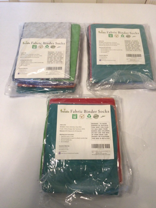 Photo 1 of 3 Packages Fabric Binder Socks