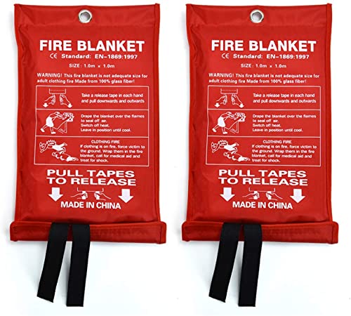 Photo 1 of 2 Pack Fire Blanket for Emergency Survival 394 x 394 in