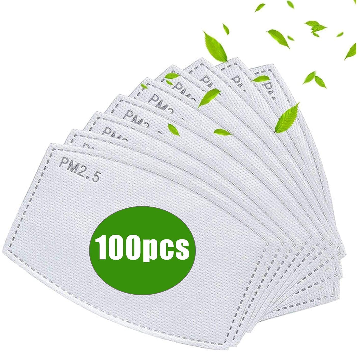 Photo 1 of 100PCS PM 25 Activated Carbon Filters5 Layers Replaceable Anti Haze Filter Paper