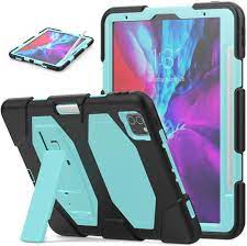 Photo 1 of iPad Pro 11 Case 20202018 SEYMAC iPad Pro 11 inch Cover 2nd1st Gen Rugged Shockproof Stand Cover Support 2nd Gen iPad Pencil Wireless Charging Sturdy Case for iPad Pro 11 BlackLight Blue