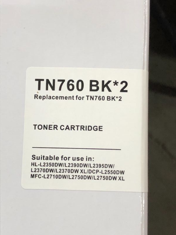 Photo 3 of 4COUNT 4xBlack TN760 Toner Cartridge 2PACK