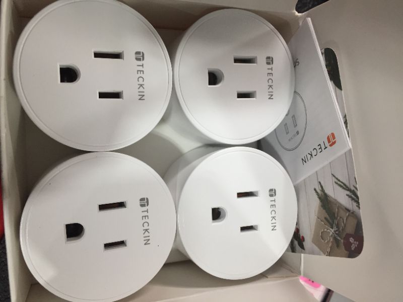 Photo 2 of Smart Plug Compatible with Alexa Google Assistant SmartThings for Voice Control Mini Smart Outlet Wifi plug with Timer Function No Hub Required White Fcc Etl Certified