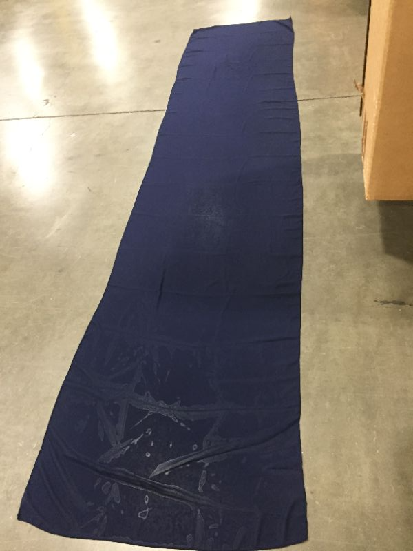 Photo 2 of 11 FT X 30IN NAVY Blue Chiffon Table Runner Sheer Wedding Table Cloth Rustic Wedding Decorations French Chiffon Table Runner