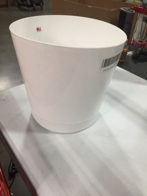 Photo 2 of Novelty Full Depth Round Cylinder Pot White 10Inch