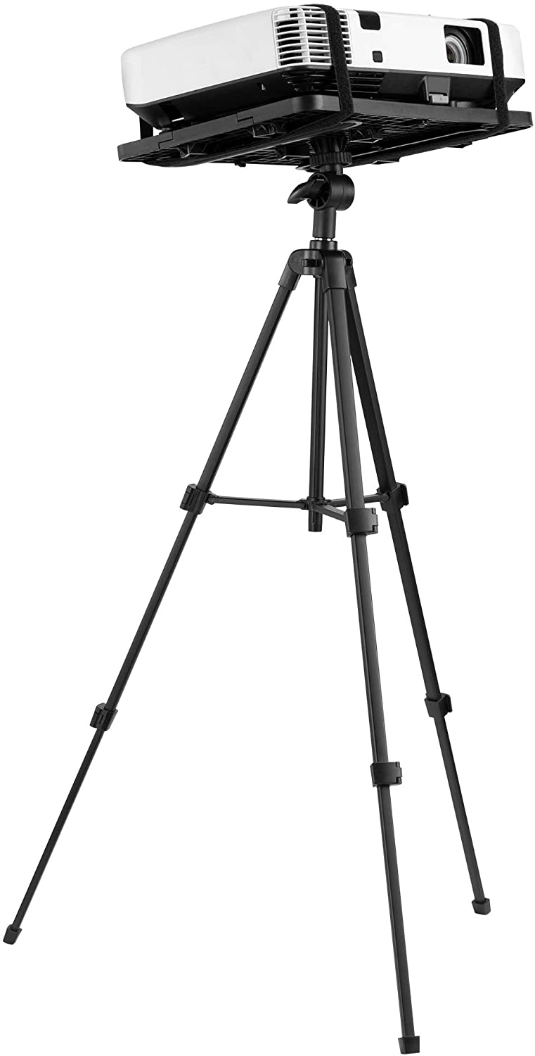 Photo 1 of Projector Tripod Stand  Tilting Tray Provides Perfect Viewing Angles  Stable on Carpet Hardwood  Grass  Double Harness Straps Built in  Folding Projector Mount fits into Nylon Carrying Case