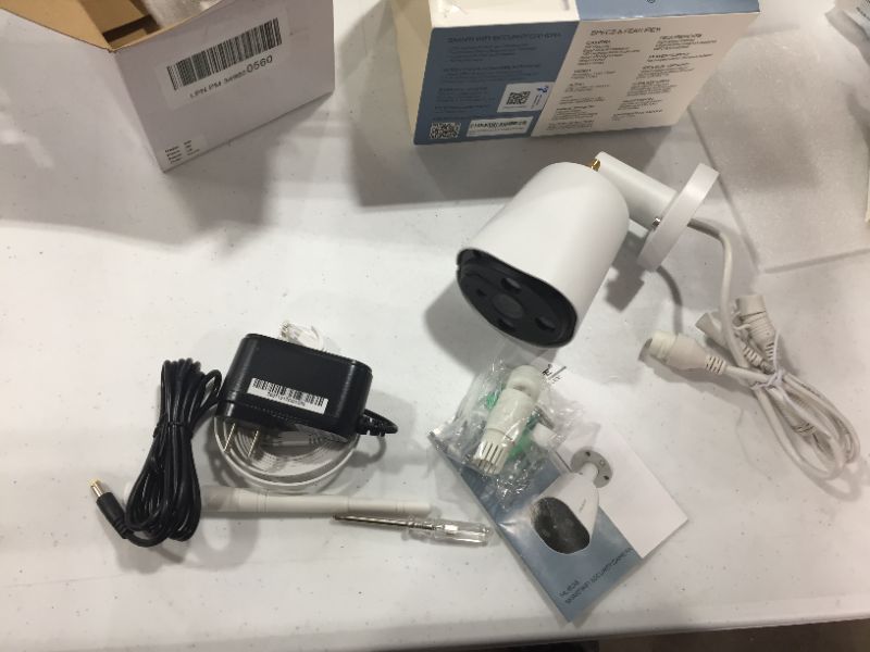 Photo 2 of Security Camera Outdoor 1080P Wireless WiFi Camera with Night Vision Home Surveillance Camera Instant Alert 2Way Audio IP Camera Cloud Storage IP66 Waterproof Compatible with Alexa White