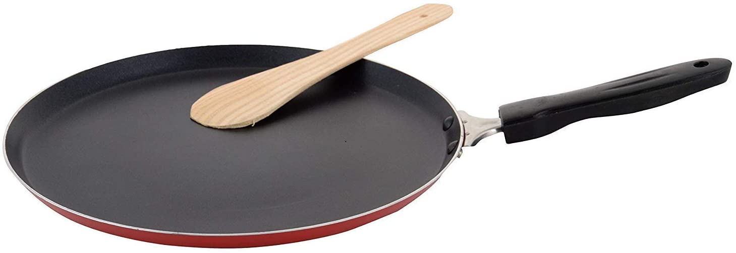 Photo 1 of Nonstick Dosa Tawa Flat Base Dosa Tawa Making Roti Pancake Dosa Paratha NonStick Coating Aluminium Dosa Tawa Griddle Multi Tawa NonStick Dosa TavaGriddle