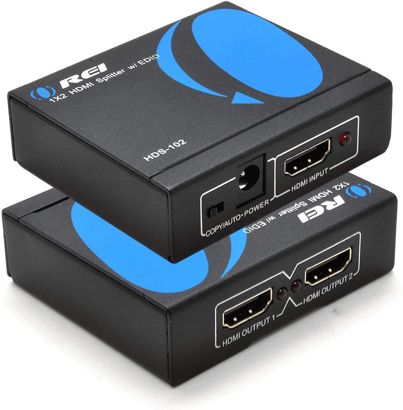 Photo 1 of 4K 1 in 2 Out HDMI Splitter by OREI  Ultra HD 4K  30 Hz 1x2 V 14 HDCP Power HDMI Supports 3D Full HD 1080P for Xbox PS4 PS3 Fire Stick Blu Ray Apple TV HDTV  Adapter Included