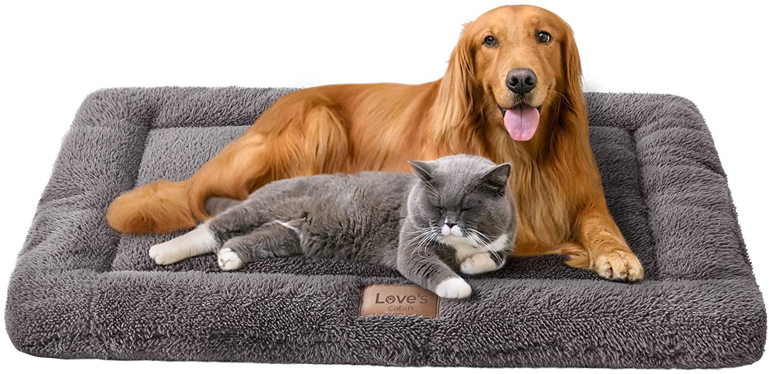 Photo 1 of Loves cabin Self Warming Dog Crate Pad  303541 Dog Beds for Large Medium Small Dogs and Cats Pets Washable Dog Crate Mat  Dog Kennel Pad