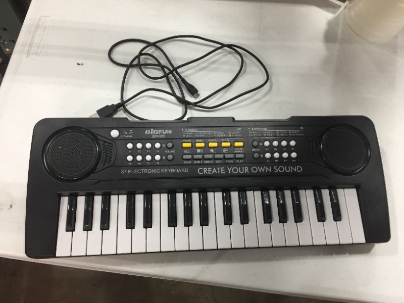 Photo 2 of BIGFUN Kids Keyboard Piano 37Key Multifunction Musical Piano Keyboard Toys for 3 4 5 6 7 8 9 Year Old Boys and Girls Black