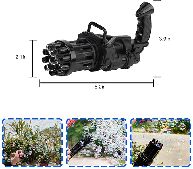 Photo 1 of 2PC LOT
QYA Bubble Gun Gatling Bubble Machine 2021 Bubble Gun 10Holes Huge Amount Bubble MakerChildrens Bubble Gun for Summer Outdoor Activities Toys for Boys and GirlsBlack 2 COUNT