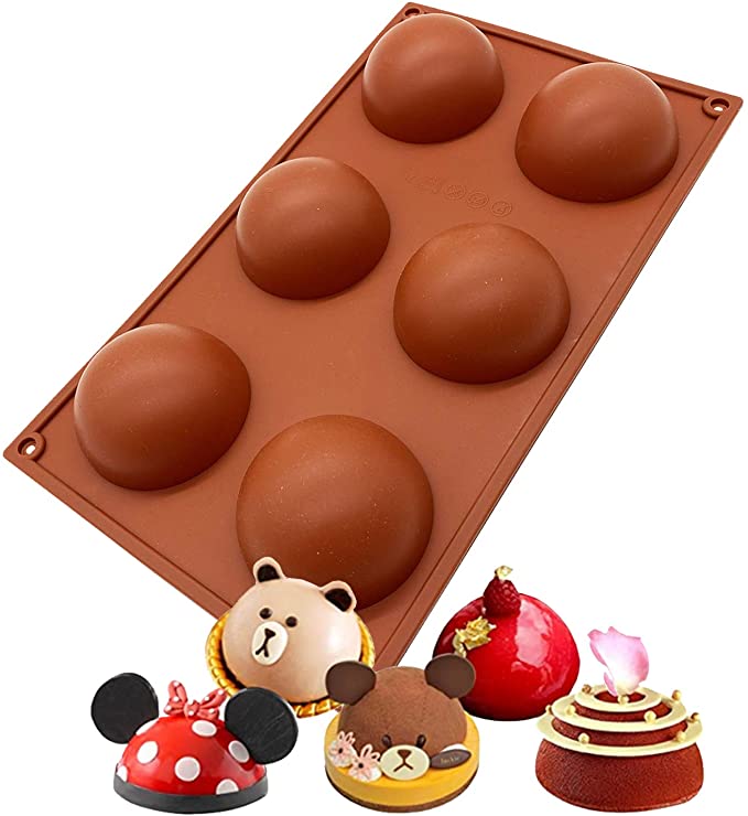 Photo 1 of 2PC LOT
3 Pieces Easter Silicone Molds Egg Shaped and Bunny Cake Baking Mold with 2 Pieces Wooden Hammer for Easter Cake Decoration Candy Chocolate Home Kitchen DIY Baking

6 Holes Silicone Mold For Chocolate Cake Jelly Pudding Handmade Soap Round Shape H