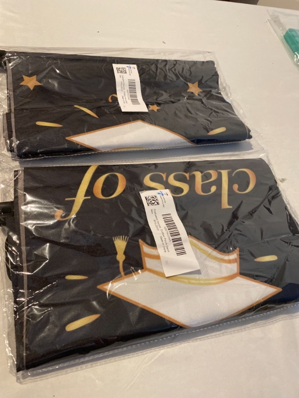 Photo 1 of 2PC LOT
Trgowaul Graduation Decorations 2021 Gold and Black  Congrats Grad Class of 2021 Banners Yard Sign  So Proud of You Outdoor Party Supplies Decor for High School College Preschool Kindergarten 2 COUNT
FACTORY PACKAGING