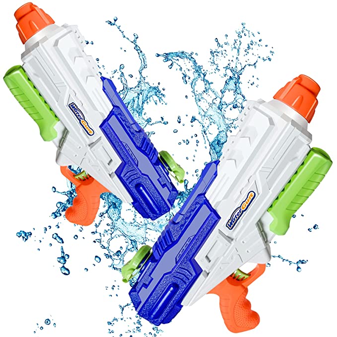 Photo 1 of 2 Pack Water Guns for Kids1250CC High Pressure Squirt GunsSummer Swimming Pool Toys Beach Party Outdoor Water Games Play Toys Gift for Kids
FACTORY SEALED PACKAGING