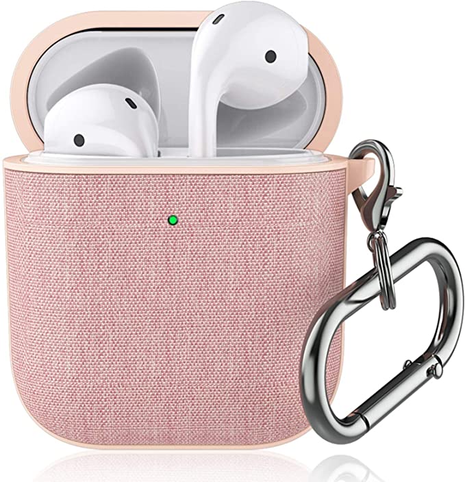 Photo 1 of 2PC LOT
BRG Airpod Case 360 Protective Fabric Skin for Airpods Case Cover with Keychain Compatible with Apple Airpods 2  1 Front LED Visible 2 COUNT