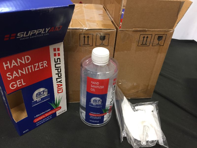 Photo 1 of 4 hand sanitizer bottles total SupplyAID 80 Alcohol Hand Sanitizer Gel wSoothing Aloe FDA  7403510515