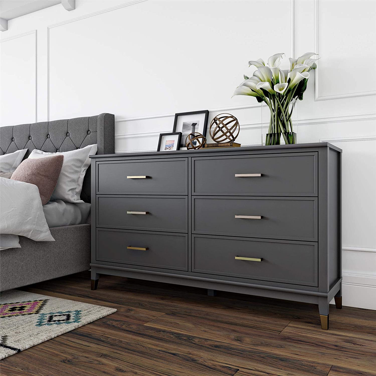 Photo 1 of 6 Drawer Dresser Graphite Gray  Graphite Grey
BOX 2 OF2