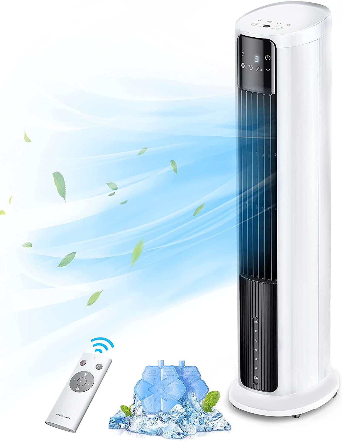 Photo 1 of 31 Evaporative Air Cooler18 Gal Removable Water Tank 43Bladeless Tower Fan with Cooling Humidifying Function60Oscillating Swamp Fan3 Speeds10H Timer for Room
