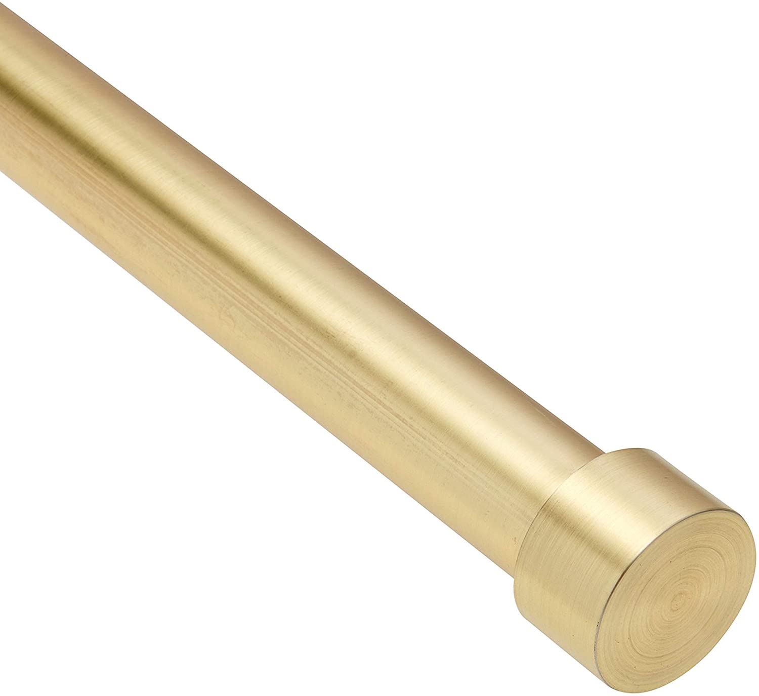 Photo 1 of Umbra 245976104REM Cappa Curtain Rod  1Inch Drapery Rod Extends from 66 to 120 Inches Includes 2 Matching Finials Brackets  Hardware Brass 66 to 120inches